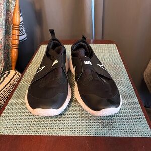Nike Black and White Slip-On Shoes